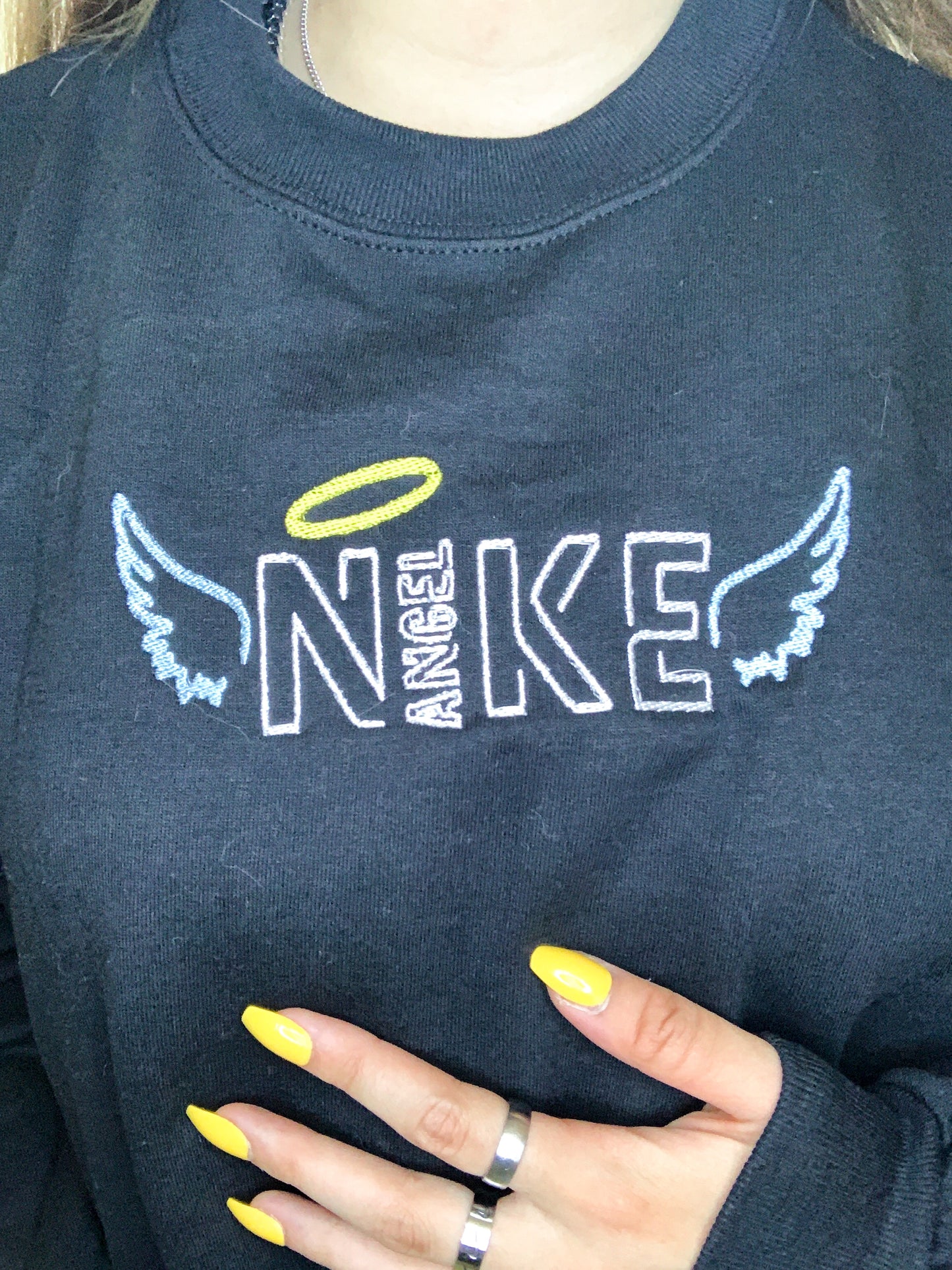 NKE Angel Spellout Embroidery