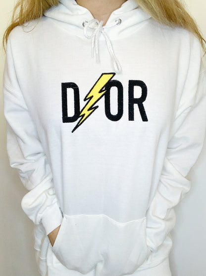 Lightning Embroidered Hoodie