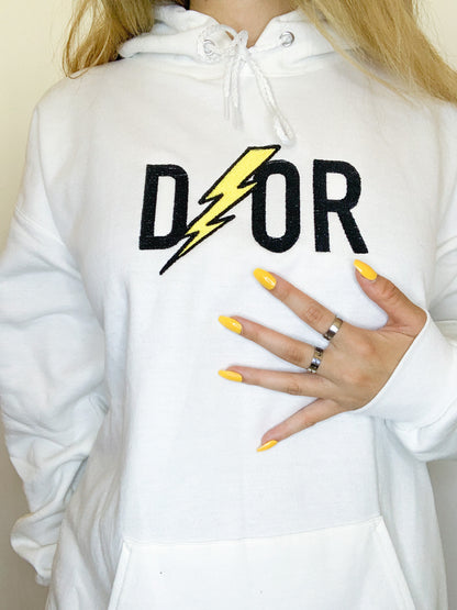 Lightning Embroidered Hoodie