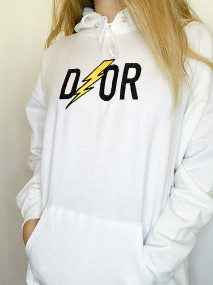 Lightning Embroidered Hoodie